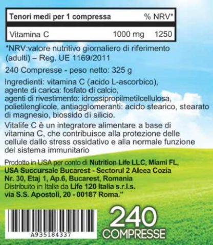 Ingredienti VitaLife C